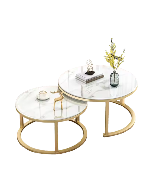 Mesa de Centro Nido Piedra tipo Mármol