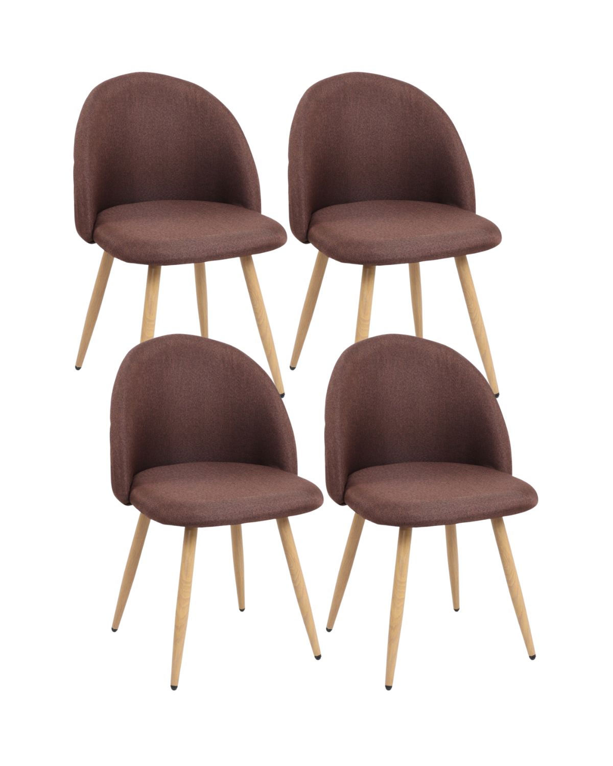 Pack 4 Silla Nordic Lino Wood