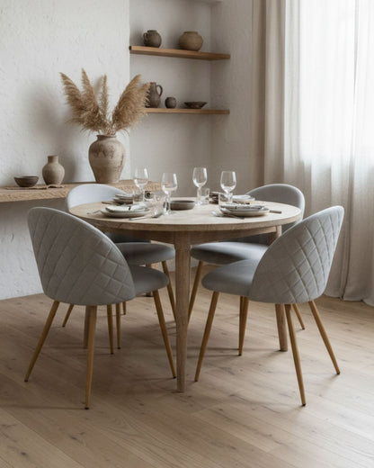 Pack 4 Silla Nordic Lino Wood