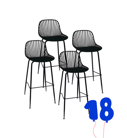 Pack 4 Taburetes Indiana 77cm
