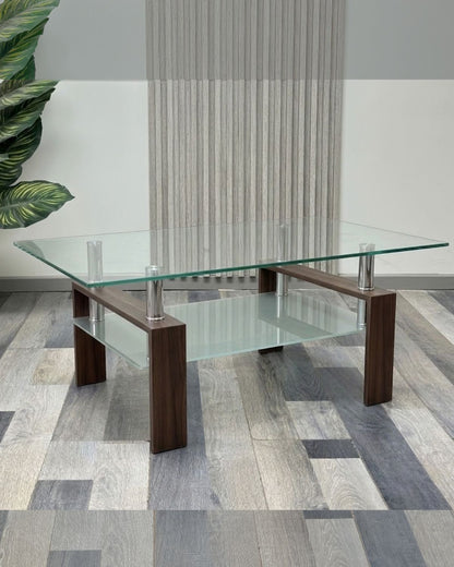 Mesa de centro rectangular de Vidrio