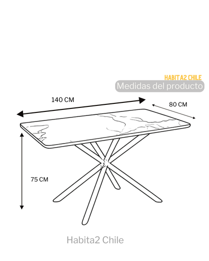 Mesa Becca 160x90 cm