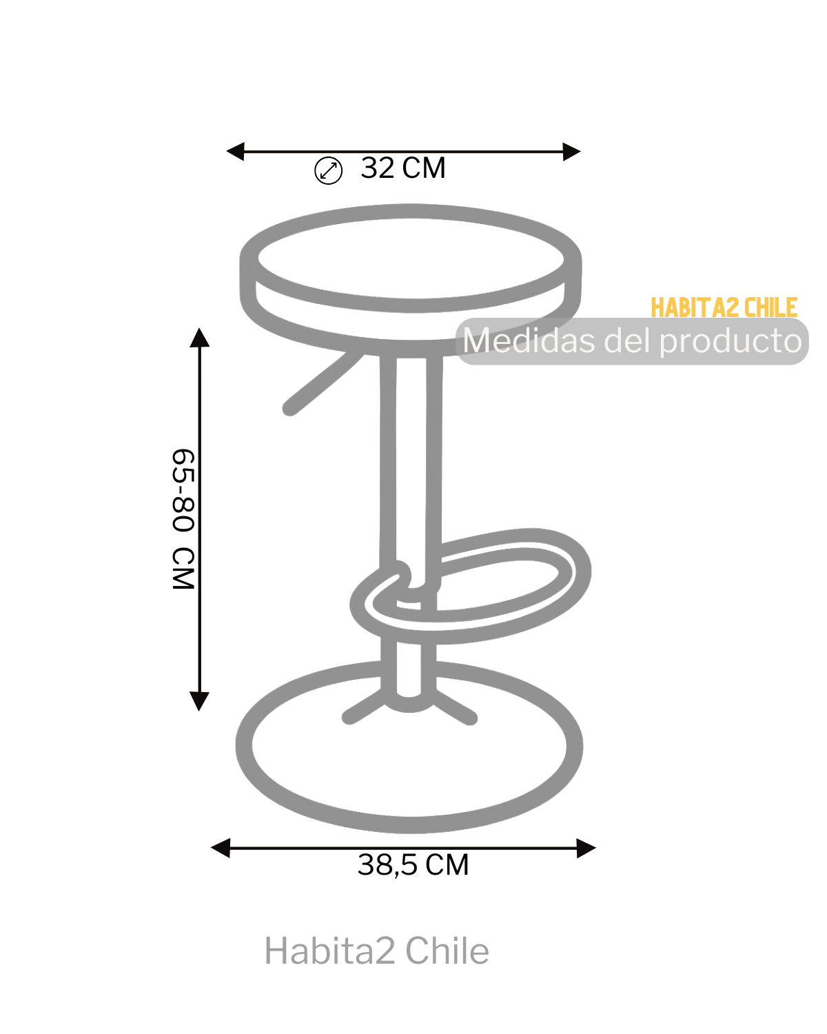 Pack 4 Taburetes Industrial Design