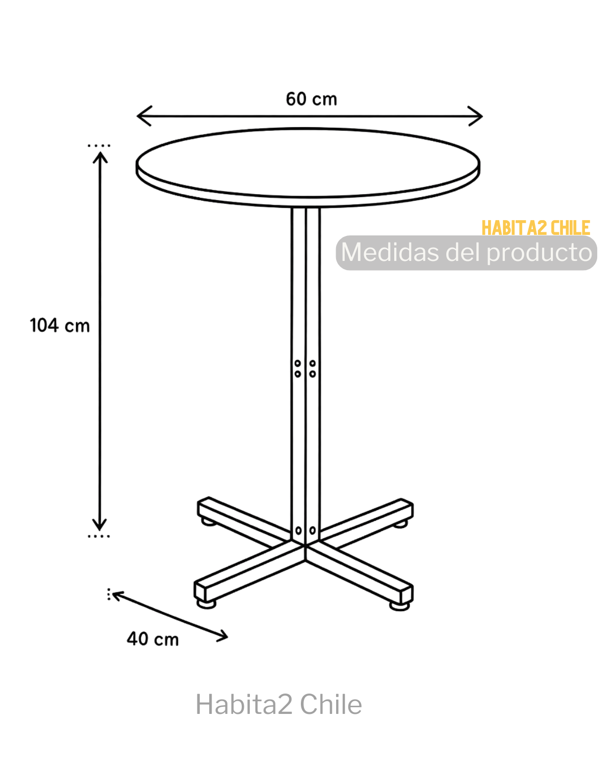 Mesa de Bar Alta Fly