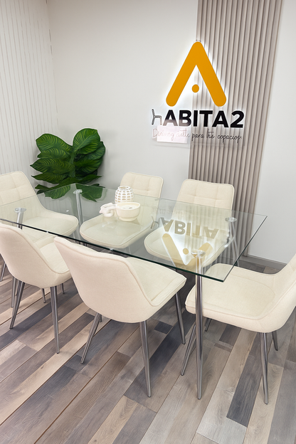 Comedor Merichair Prince Silver