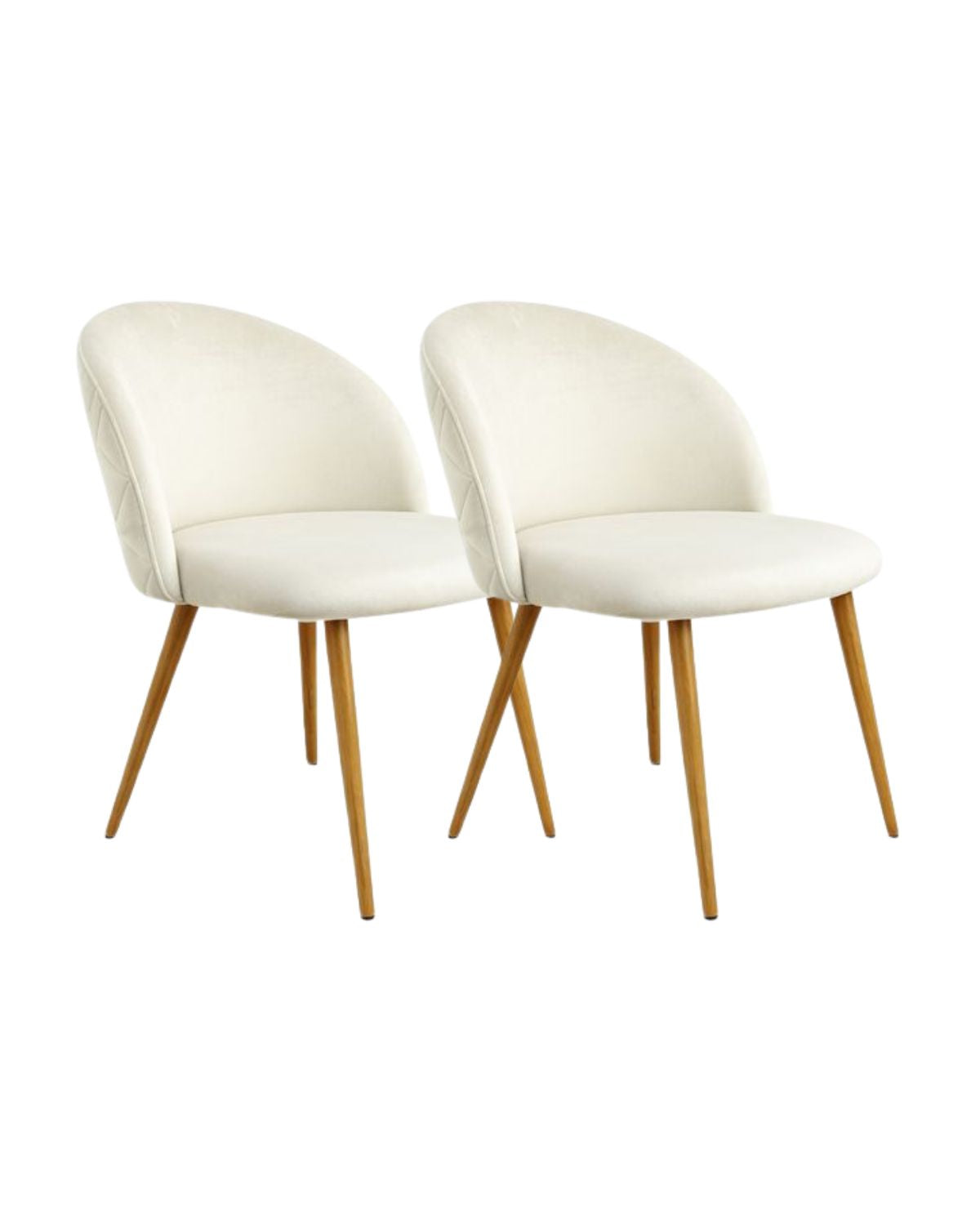 Pack 2 Sillas Nordic Felpa Wood