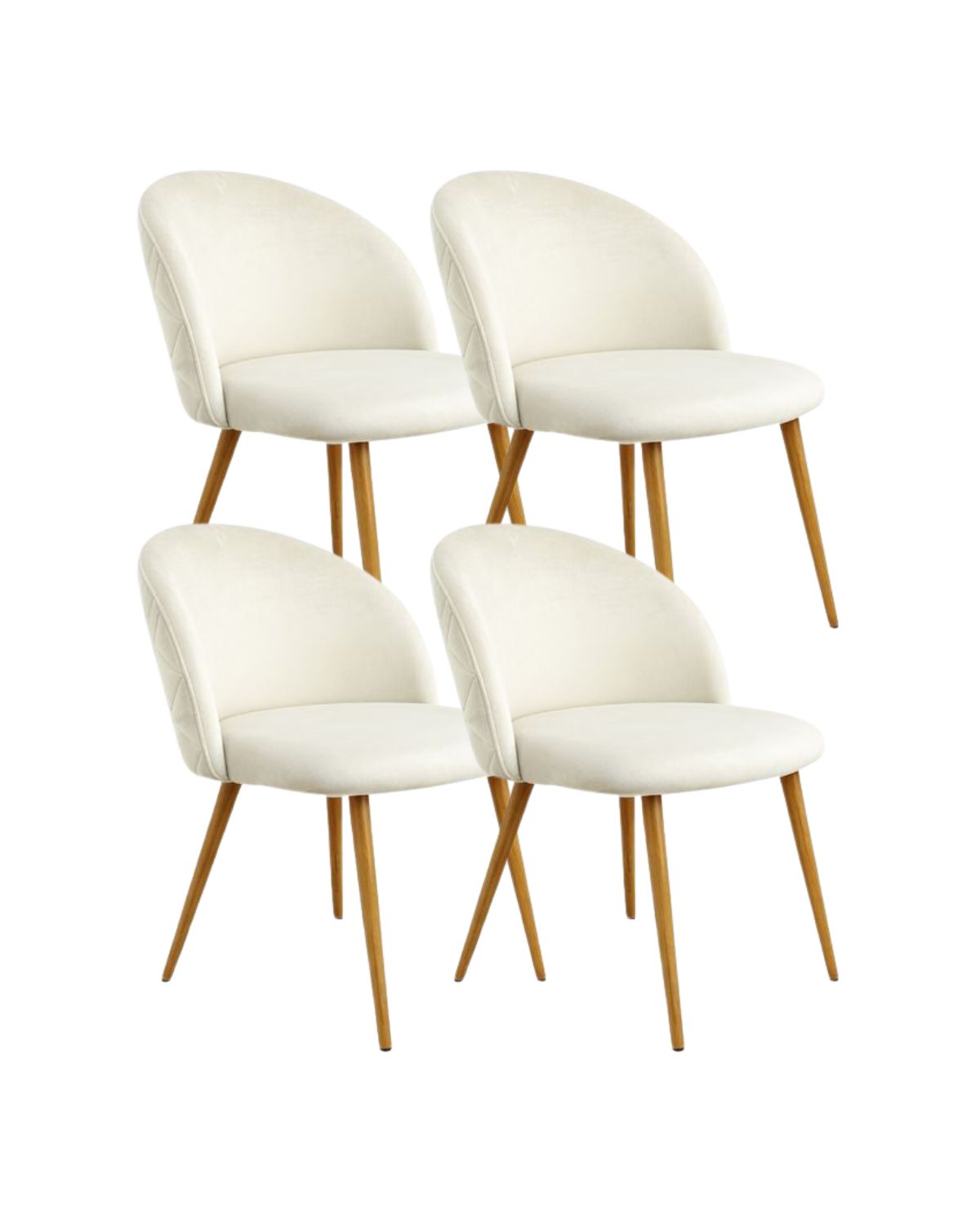 Pack 4 Sillas Nordic Felpa Wood