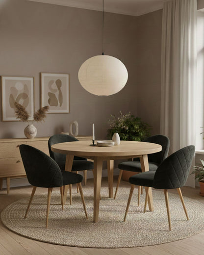 Pack 4 Sillas Nordic Felpa Wood