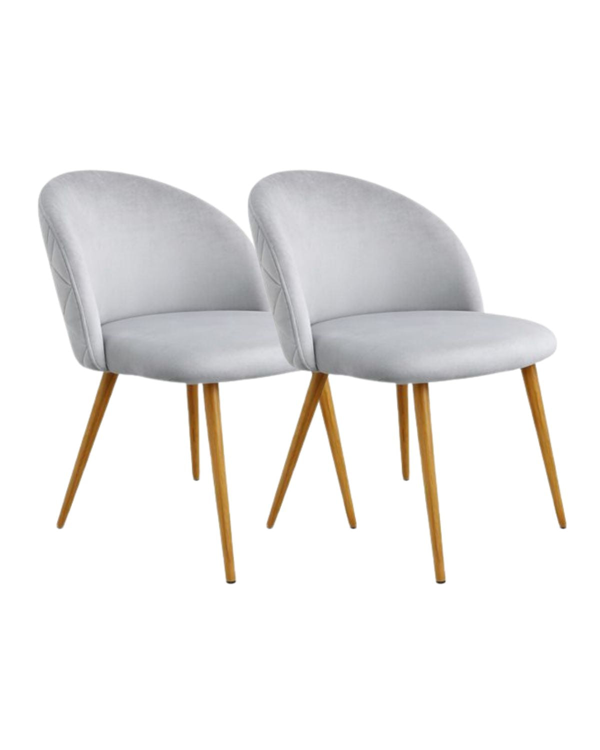 Pack 2 Sillas Nordic Felpa Wood