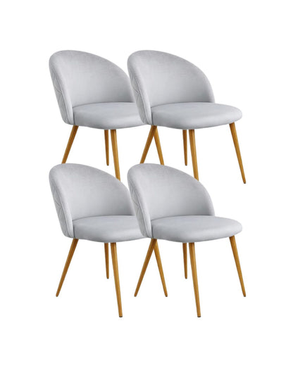 Pack 4 Sillas Nordic Felpa Wood