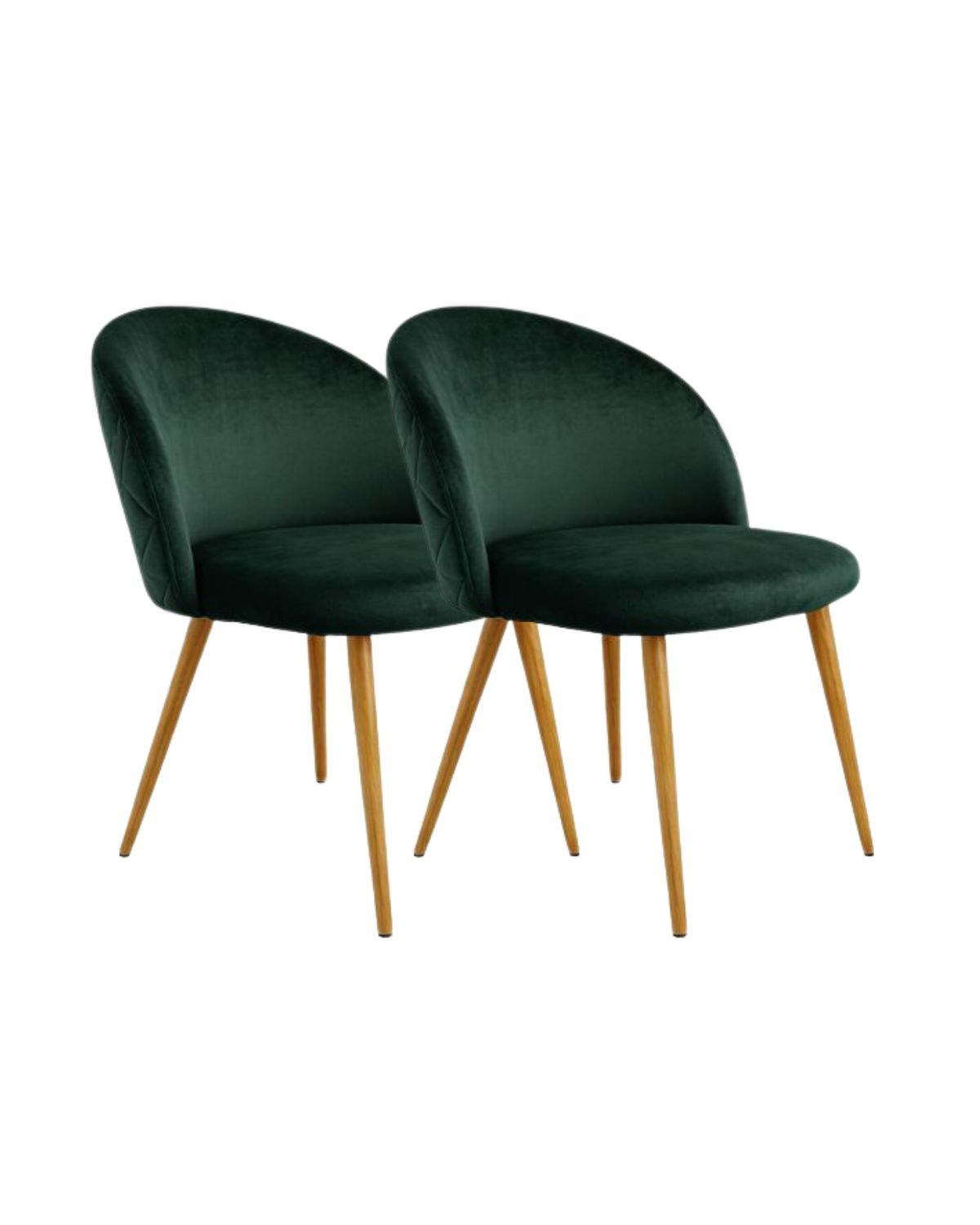 Pack 2 Sillas Nordic Felpa Wood
