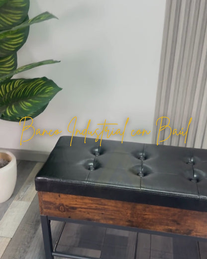 Banco Industrial con Baúl