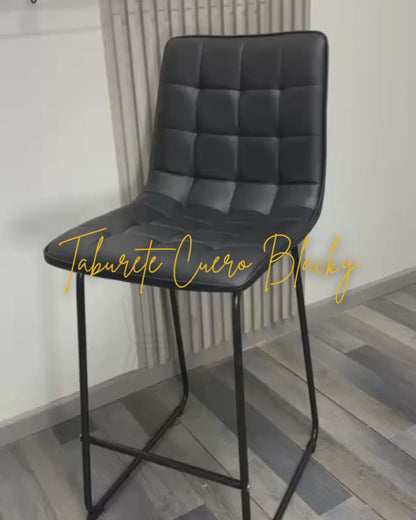 Taburete Cuero Blacky 64 cm