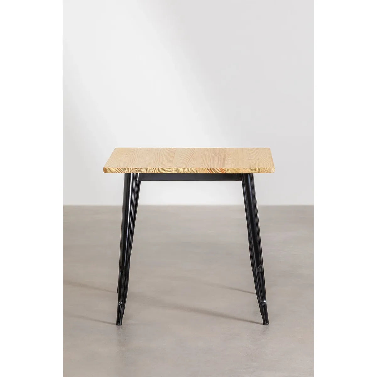 Mesa Tolix Madera 70x70 cm